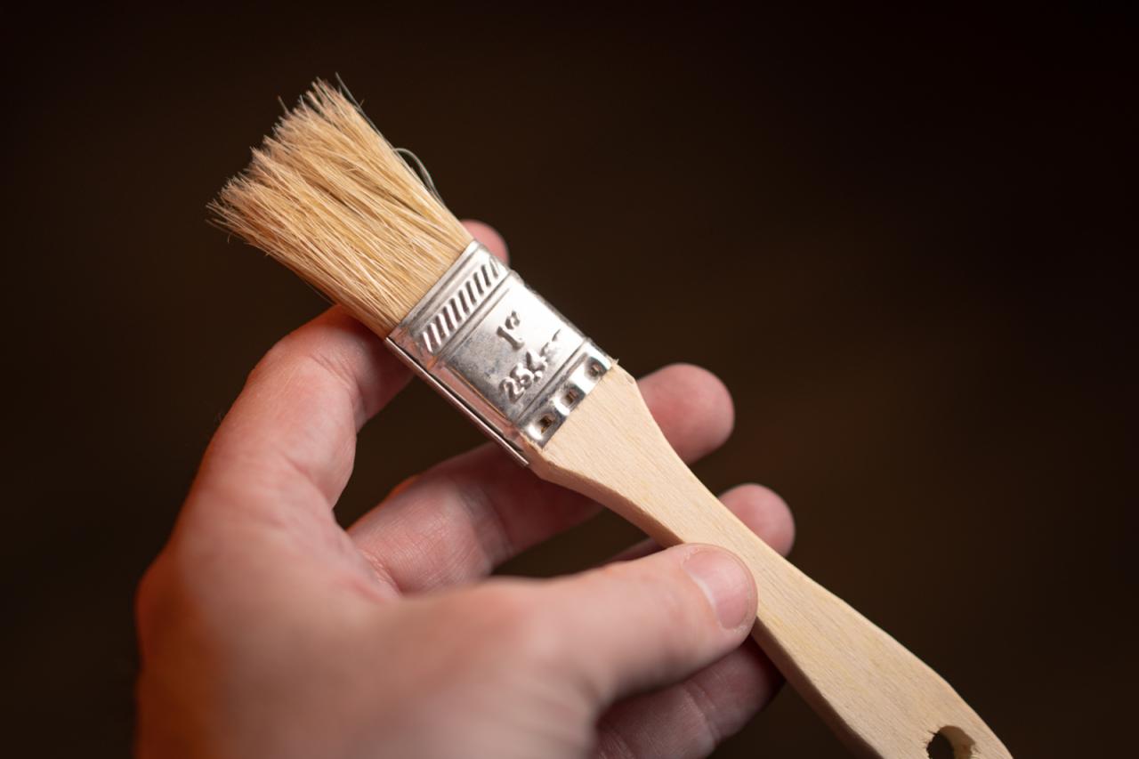The original hairbrush with tips and bristles