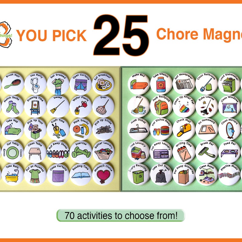 Pick a Chore List - Etsy Pick a Chore List - Etsy