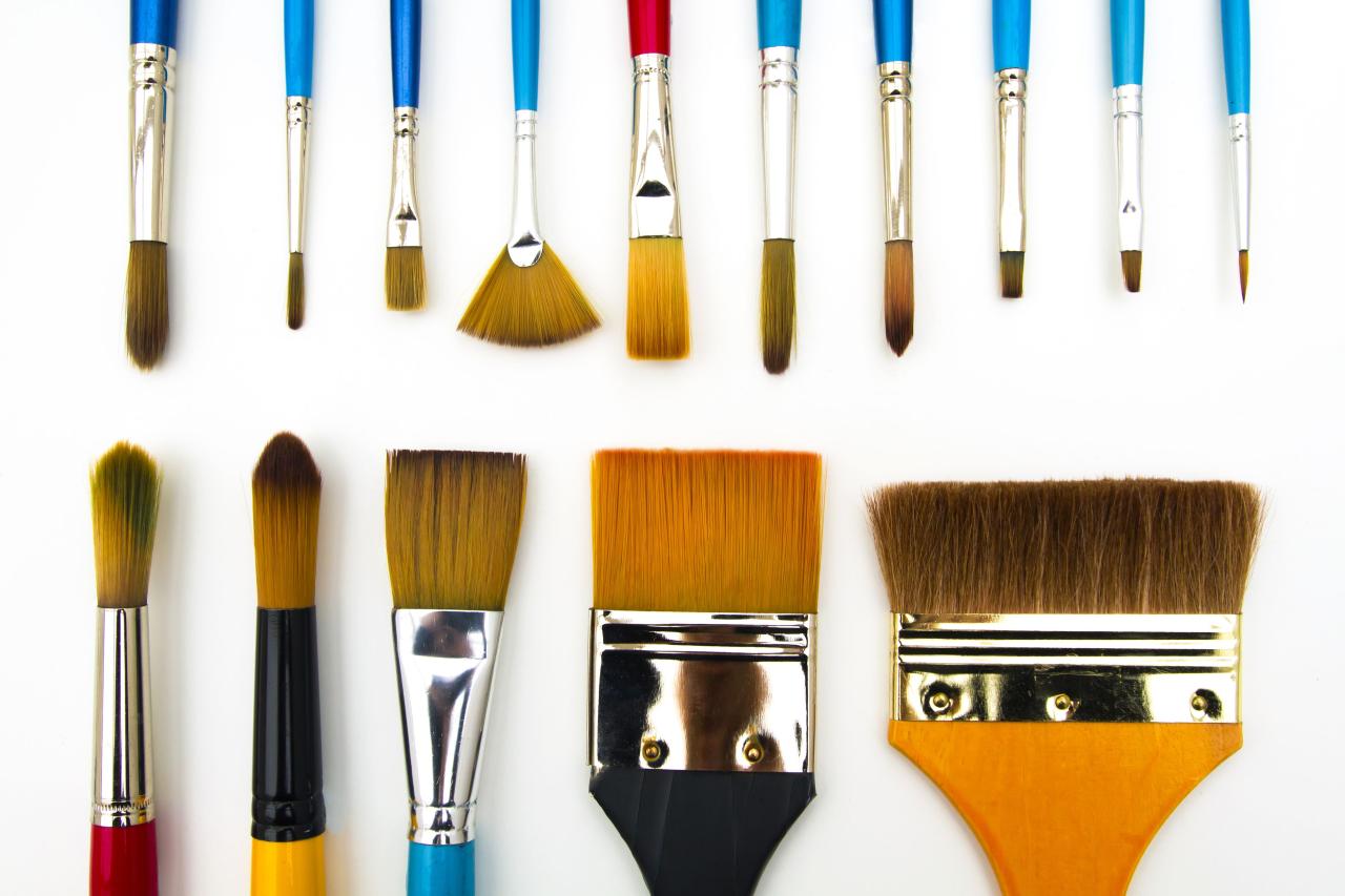 Types and Shapes of Art Paintbrushes