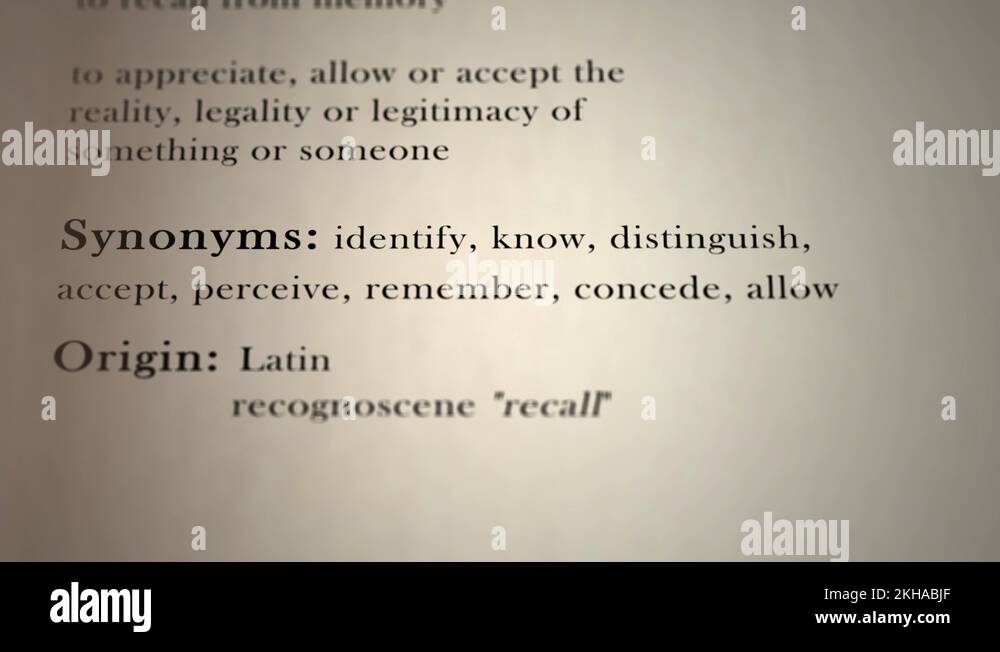 Recognize - definition of recognize by The Free Dictionary